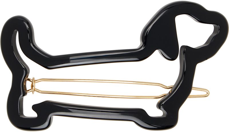 Black Acetate Hector Hair Clip 261381F018000