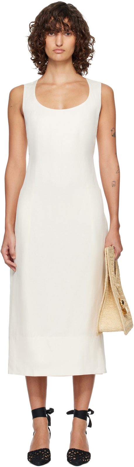 오프화이트 The Tablier Midi Dress 261553F054000