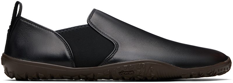 Black Vibram Glove Slip On Leather Sneakers 261646F121002