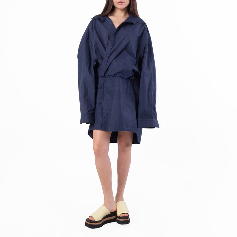 Oversized Fit Cotton Mini Dress