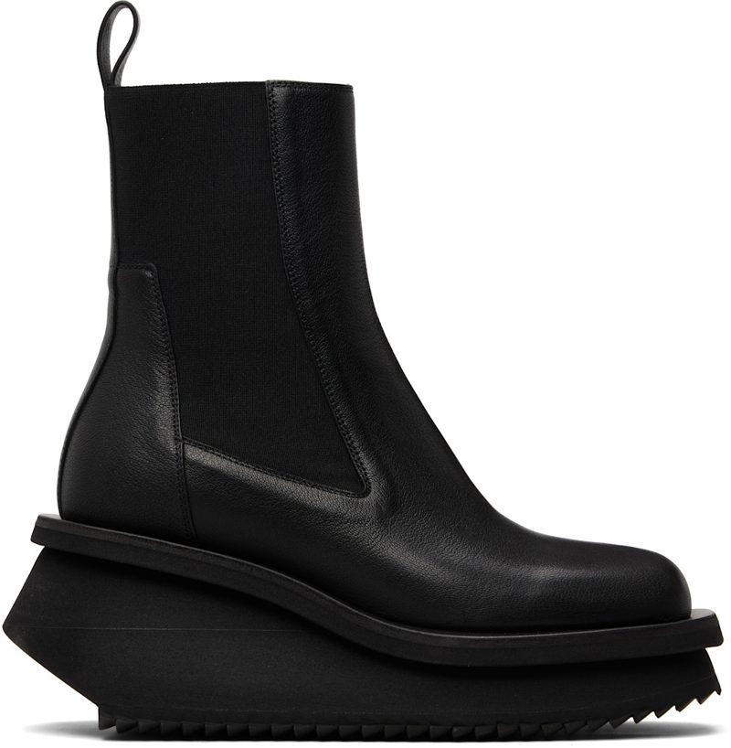 Black Temple Low Factory Beatle Chelsea Boots 261232M223008