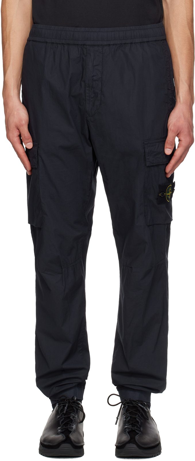 Navy 3100031 Stretch Organic Cotton Twill Cargo Pants 261828M188015
