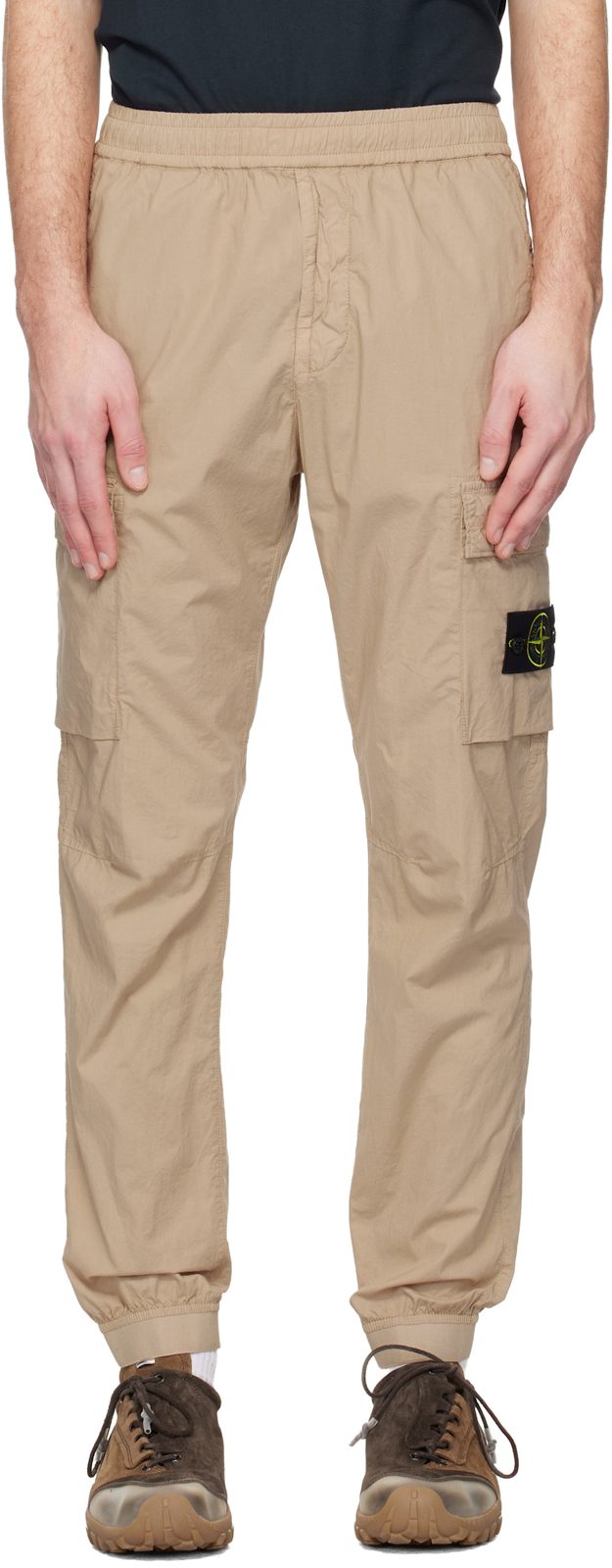 Beige 3100031 Stretch Cotton Tela Paracadute Cargo Pants 261828M188007