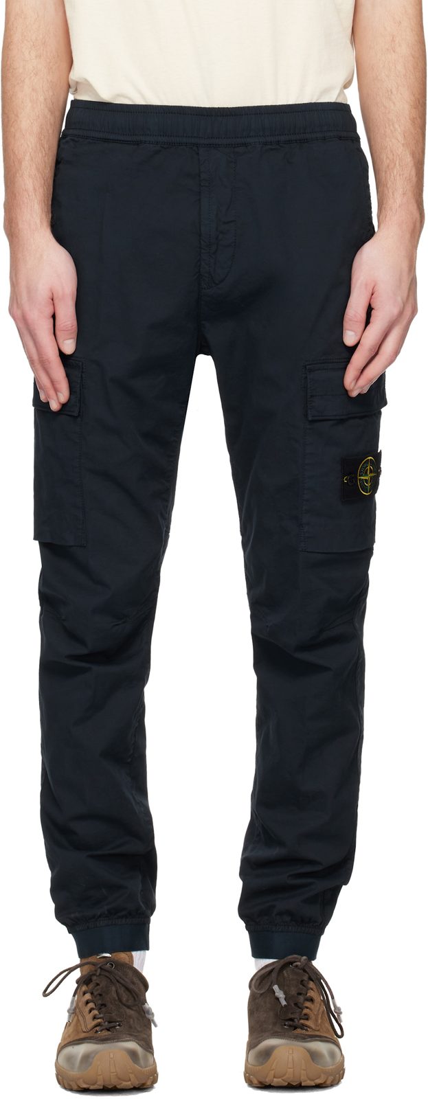 Navy 3100031 Stretch Cotton Tela Paracadute Cargo Pants 261828M188004