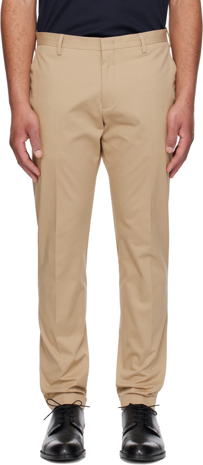 Paul Smith Beige Slim-Fit Cotton-Stretch Chino Trousers 261260M191003