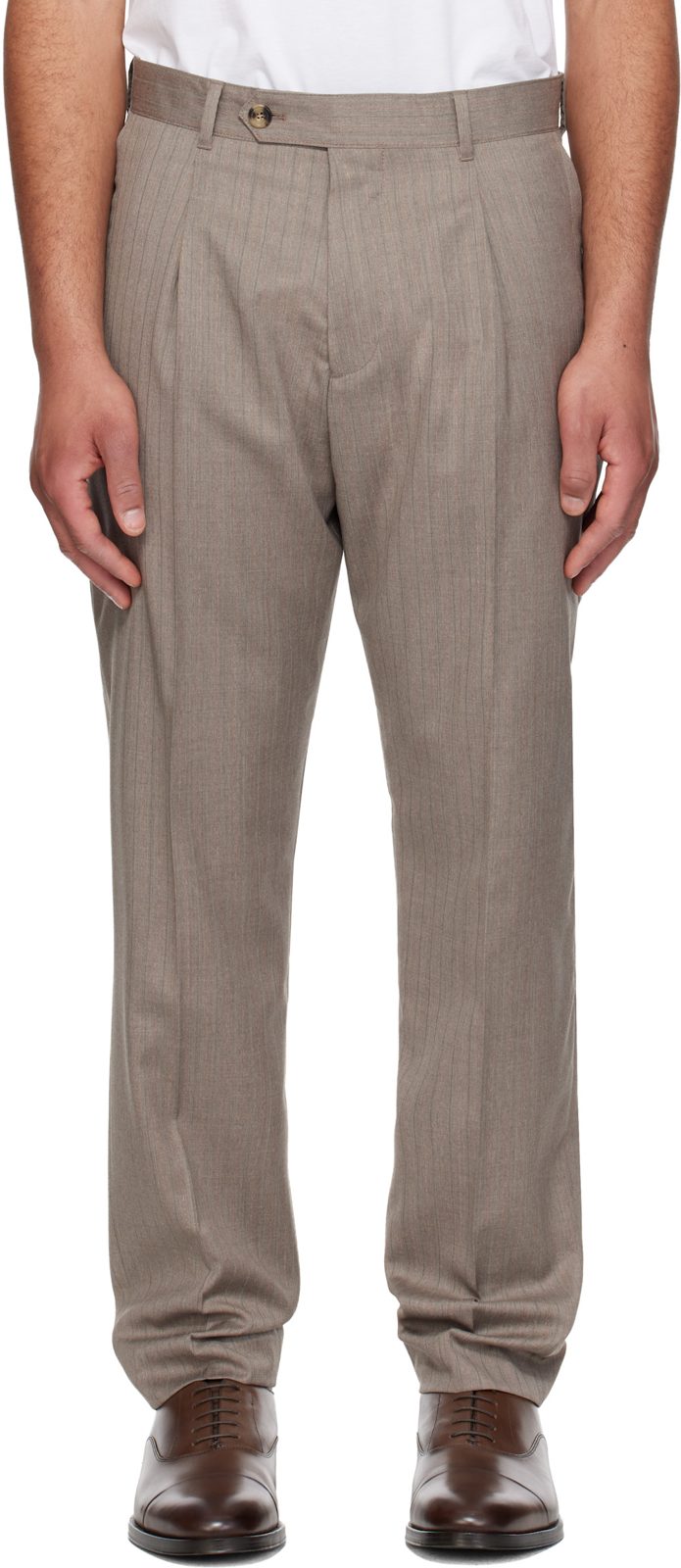 Paul Smith Brown Wool Trousers 261260M191004