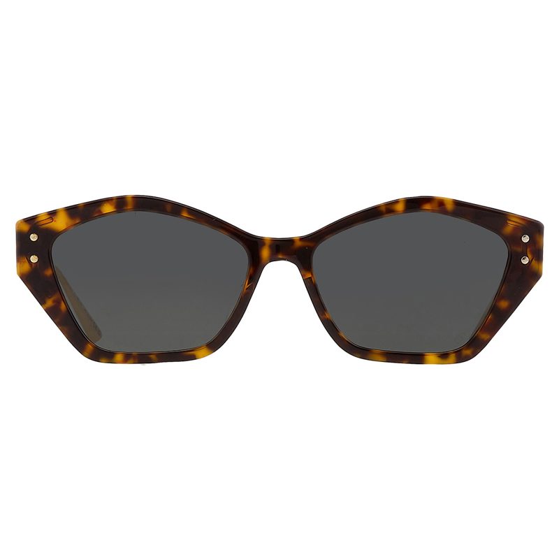 Green Geometric Ladies Sunglasses MISS[디올] S1U CD40107U 52N 56_Dark Havana