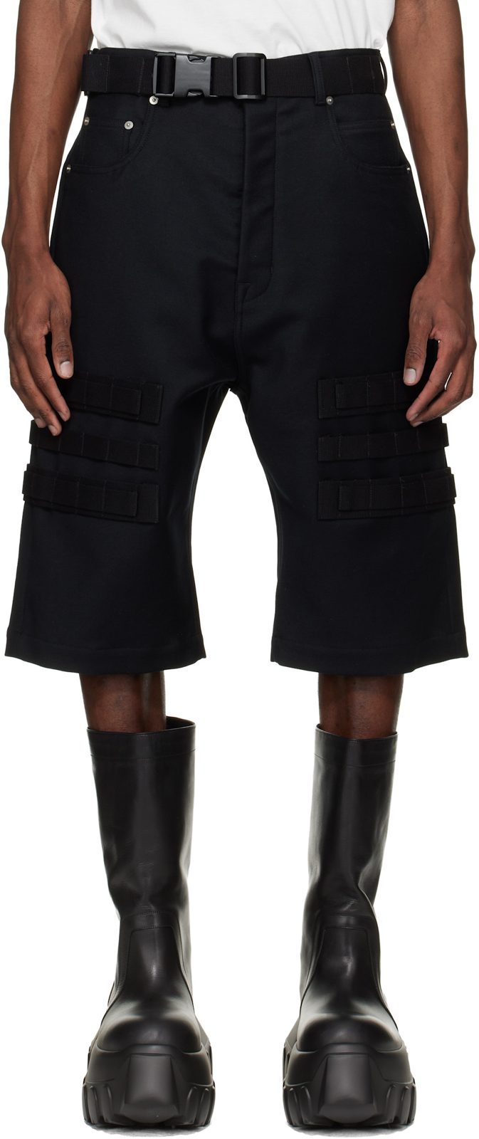 Black Temple Cargo Geth Shorts 261232M193088