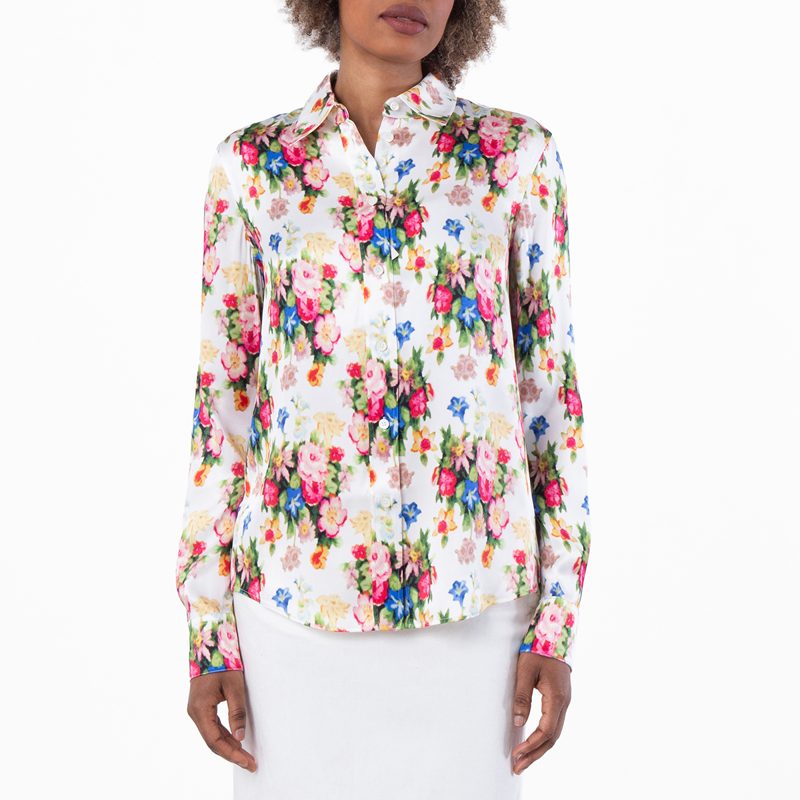 Floral-Printed Button-Up Shirt