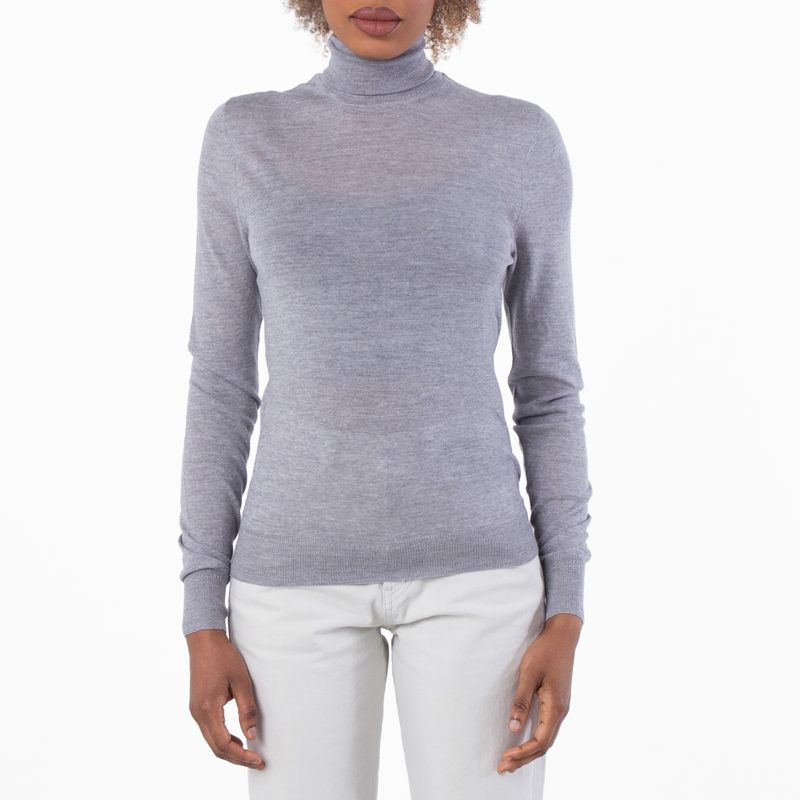 Grey Wool Turtleneck