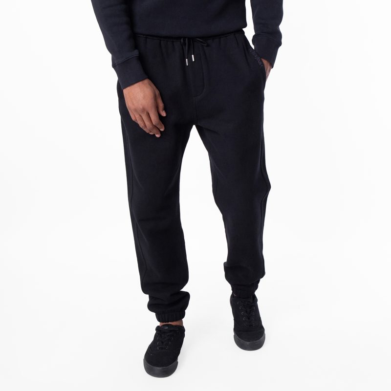 Mens Embroidered-Logo Cotton Track Pants