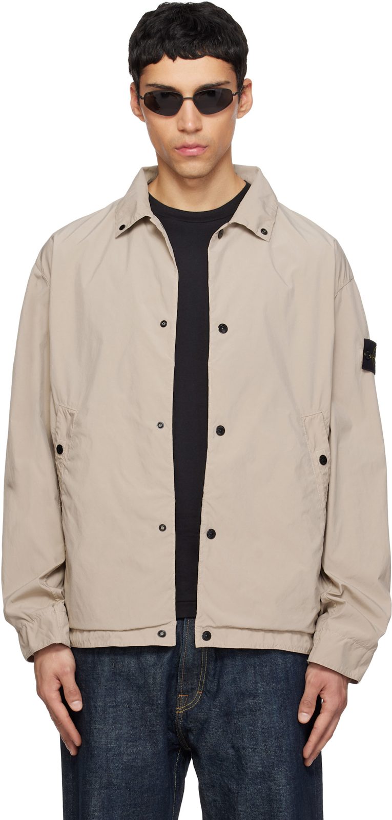 Beige 4100041 Light Compact Touch Poly-TC Jacket 261828M180044