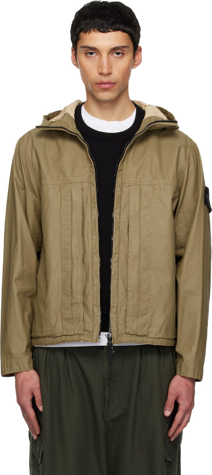 Khaki 4100012 Double-Coated Cotton Ripstop Jacket 261828M180040