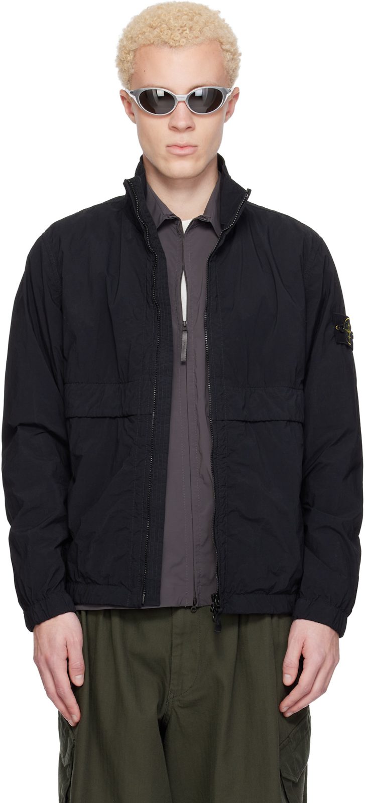 Black 4100056 Nylon Smerigliato-TC Jacket 261828M180039