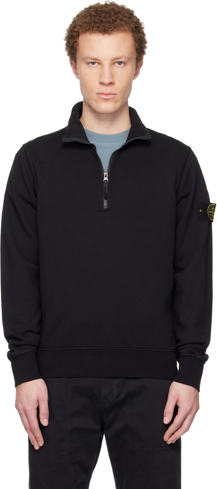 Black 6100070 Organic Cotton Fleece Jacket 261828M202039
