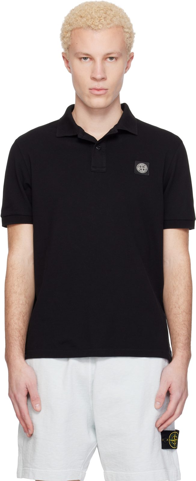 Black 2200008 Organic Cotton Pique Stretch Polo 261828M212016
