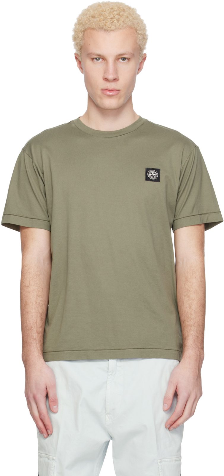 Khaki 2100027 60/2 Cotton Jersey T-shirt 261828M213012