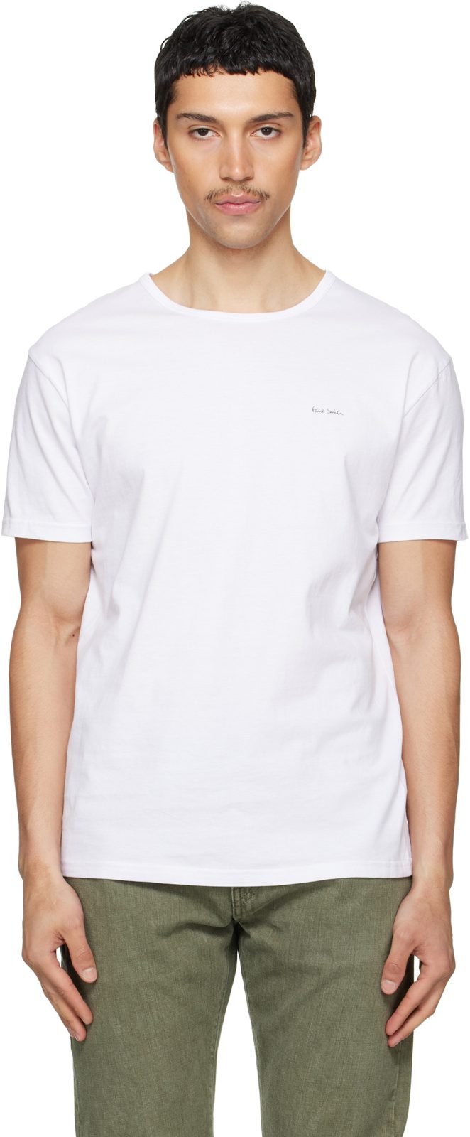 Paul Smith Five-Pack White Organic Cotton Logo Lounge T-shirts 261260M213009