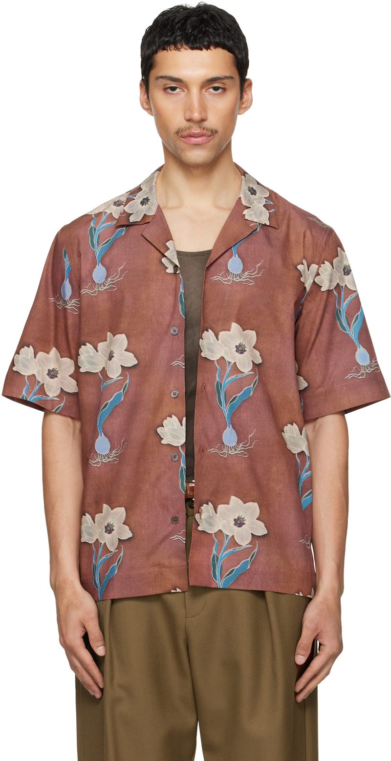 Paul Smith Brown S/S Regular Fit Shirt 261260M192004