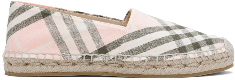 Pink & Khaki Check Mews Espadrilles? 261376F119001
