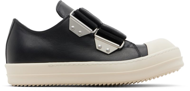 Black Temple Strap Low Sneakers 261232F128023