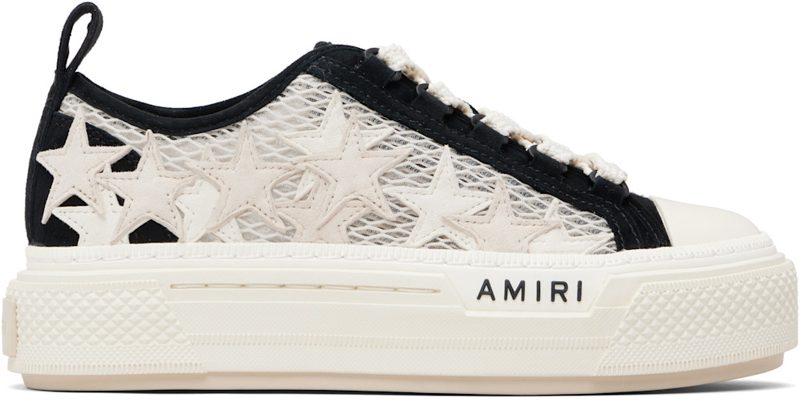 Black & [오프화이트] Mesh Stars Court Low Sneakers 261886F128043