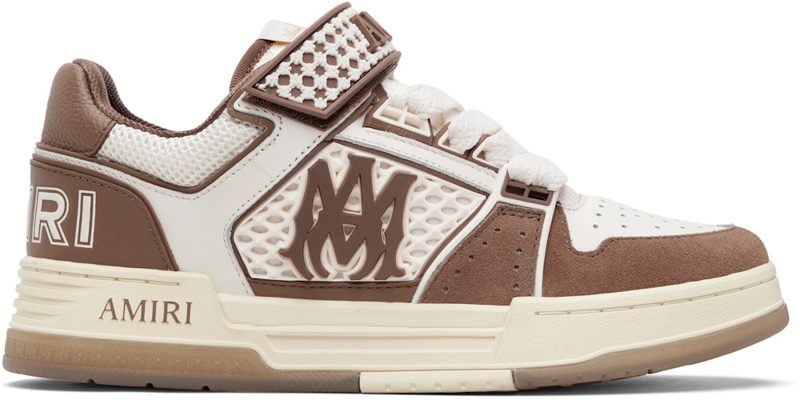 Brown & White MA Skyline Sneakers 261886M237070
