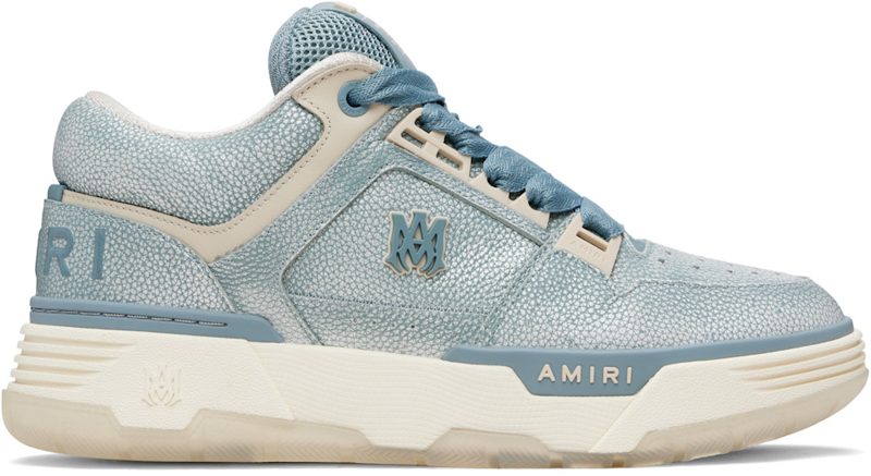 Blue Pebbled MA-1 Sneakers 261886M237062
