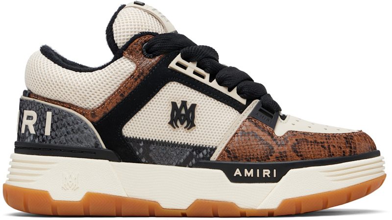 오프화이트 & Brown Snake MA-1 Sneakers 261886M237061