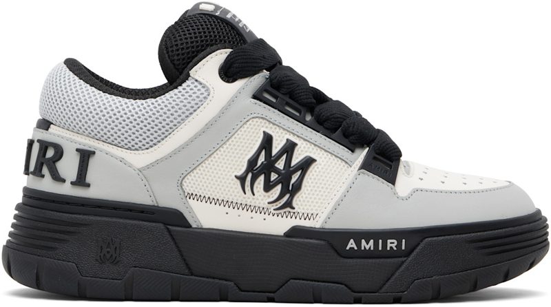 White & Gray MA Patch MA-1 Sneakers 261886M237055