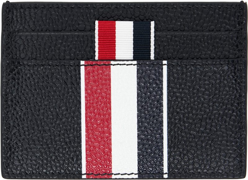 Black RWB Stripe Double Sided Card Holder 261381M163009