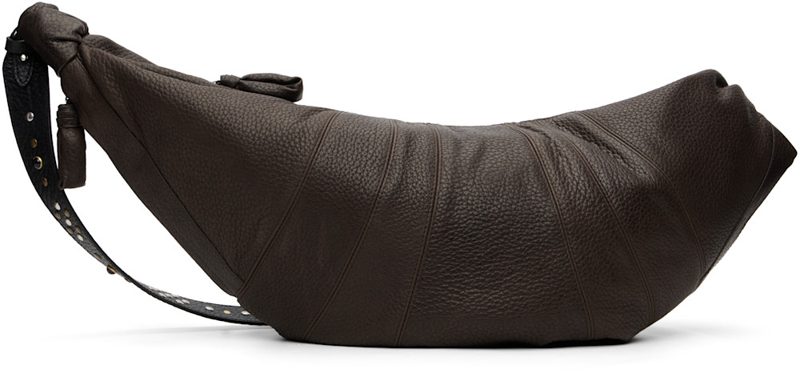 Brown Western Studs Large Croissant Bag 261646M170008