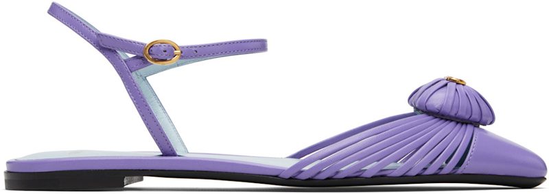 Garavani Purple Coeur Royal Ballerina Flats 261807F118005