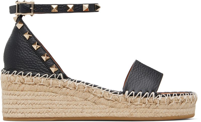 Garavani Black Rockstud Sandals 261807F124000