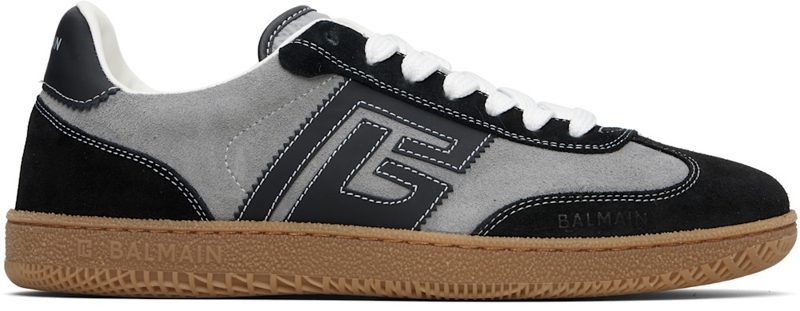 Gray & Black Suede [발망] Swan Sneakers 261251M237008