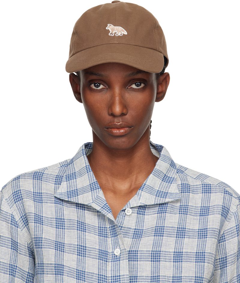Maison Kitsune Brown Baby Fox Cap 261389F016002