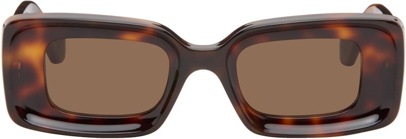 Brown Rectangular Sunglasses 261677M134059