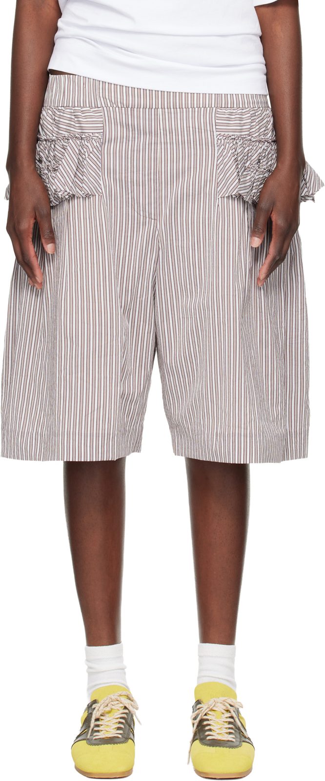 Multicolor Ruffled Shorts 261358F088010