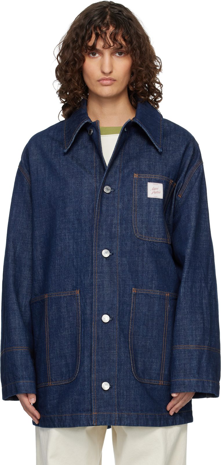 Indigo Cotton [Army Paris] Heritage Label Worker Jacket 261482F060001