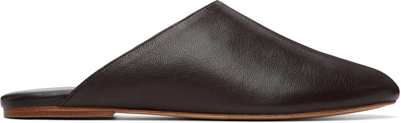 Brown Les Mules Slip-on Loafers 261252F121005