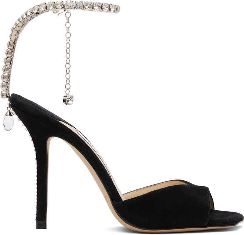 Black Saeda 100 Heeled Sandals 261528F125019