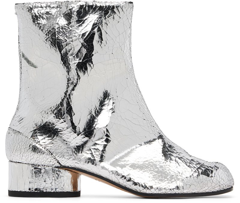 Silver Tabi Mirror Boots 261168F113014