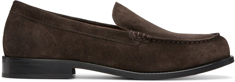 Brown Suede Loafers 261252M231006