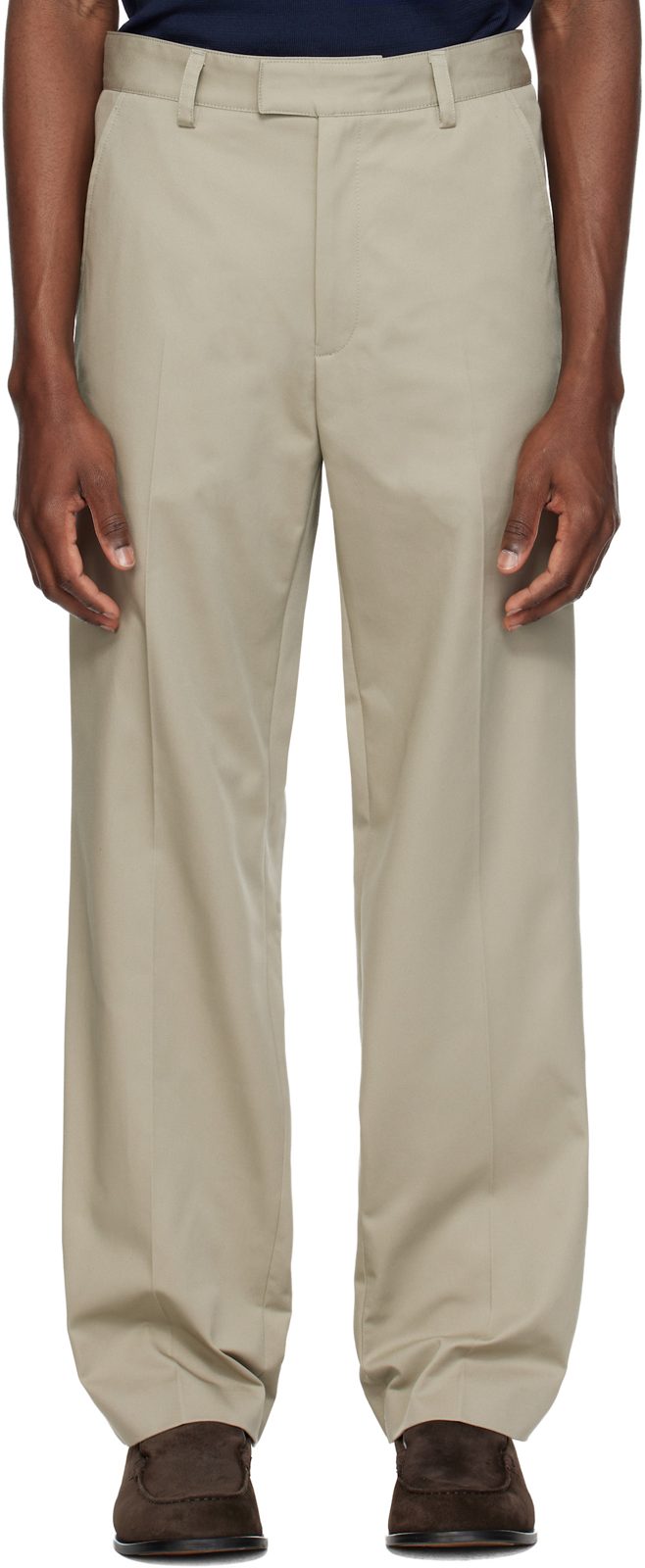 Beige Dylan Trousers 261252M191026
