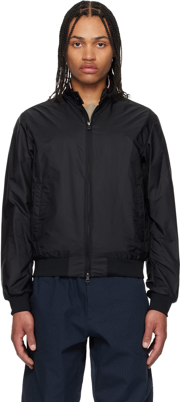 Black Reppe Rain Jacket 251111M180118