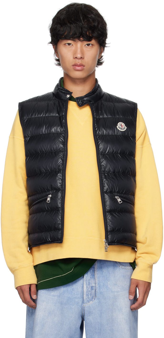 Navy Gui Down Vest 242111M178023