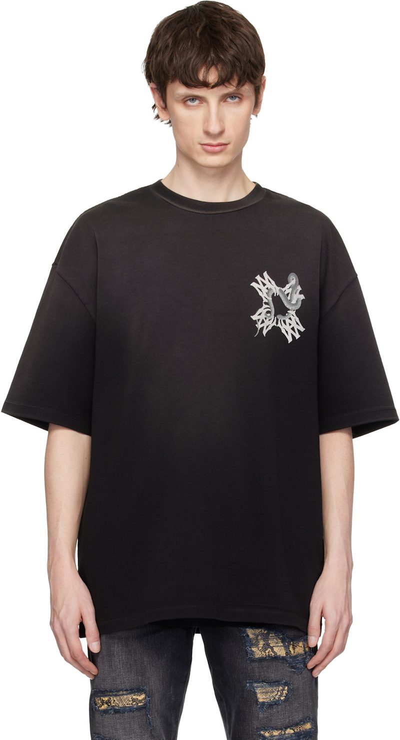 Black MA Quad Snake T-shirt 261886M213071