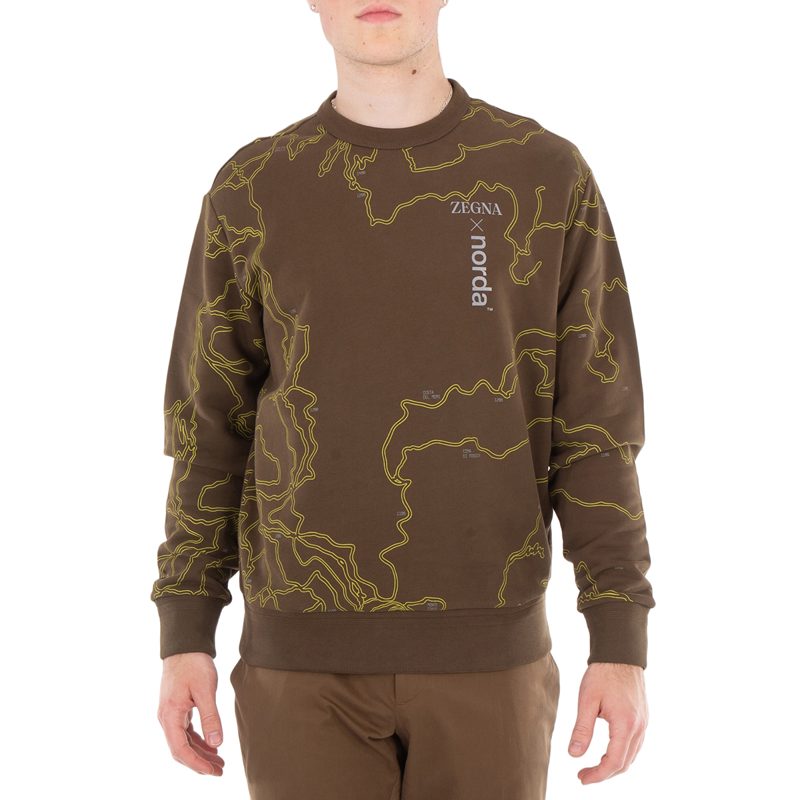 Ermenegildo All-Over Print Cotton Sweatshirt