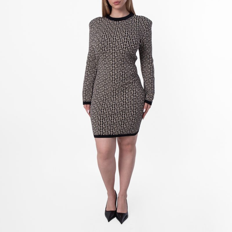 Jacquard Monogram Mini Dress