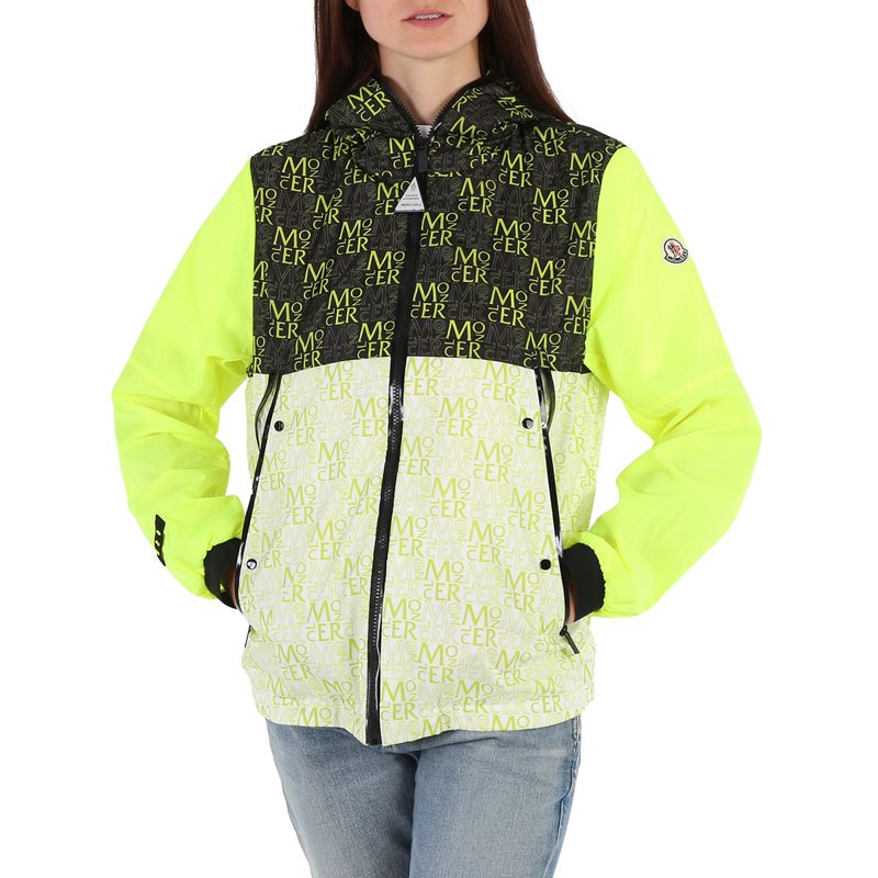 Ladies Open Yellow Taanlo Hooded Windbreak Jacket